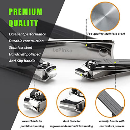 Heavy Duty Podiatrist Toenail Clippers for Thick and Ingrown Nails, Toe Nail Clippers Sets for Men Women Seniors, Stainless Steel 4PCS - size: 4 Piece Set
