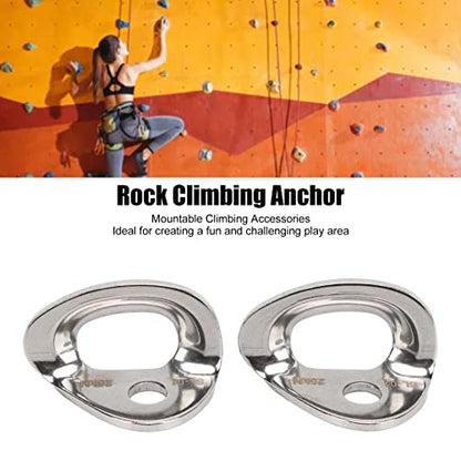2 Pcs Climbing Bolt Hanger, 25kN Climbing Wall Bolt Hanger, 316 Stainless Steel Large Bearing Capacity Anchor for Rock Climbing and Home Gyms, Hammocks