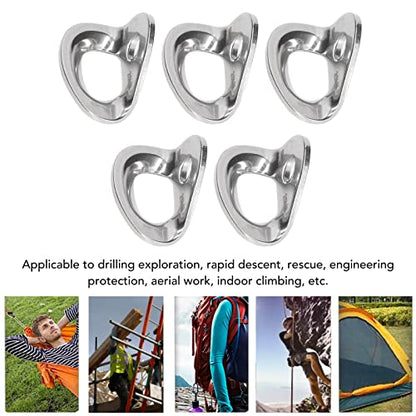 OUKENS Climbing Hanger, Climbing Anchor 316 Stainless Steel Climbing Hanger, Bolting Hanger Rock Climbing Anchor Climbing Bolting Hanger for Rappelling Aerial Work (5pcs Climbing Hanger)