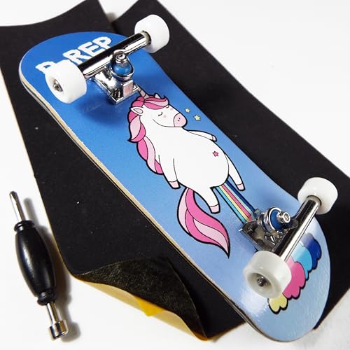 P-REP V2 Pro Performance Complete Wooden Fingerboard kit with Urethane Wheels and Bushings 32mm - Smell the Rainbow - color: Smell the Rainbow