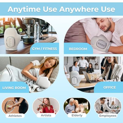 Cordless Hand Massager - with Heat and Compression - for Arthritis and Carpal Tunnel - Wrist Palm and Finger Massager - Deep Tissue Relief - Rechargeable and Portable Gift for Man and Women