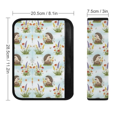 2 Pack Hedgehog Flower Spring Chic Seat Belt Cover Universal Fit Shoulder Harness Cover for Girls and Boys, Car Seats Pushchair Strollers High Chair Pushchair - color: Pattern 587
