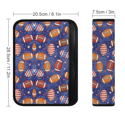 2PCS Football Stars Car Seat Belt Pad Breathable Shoulder Protector for Girls and Boys, Most Cars, Anti-Slip Pad - color: Pattern 271