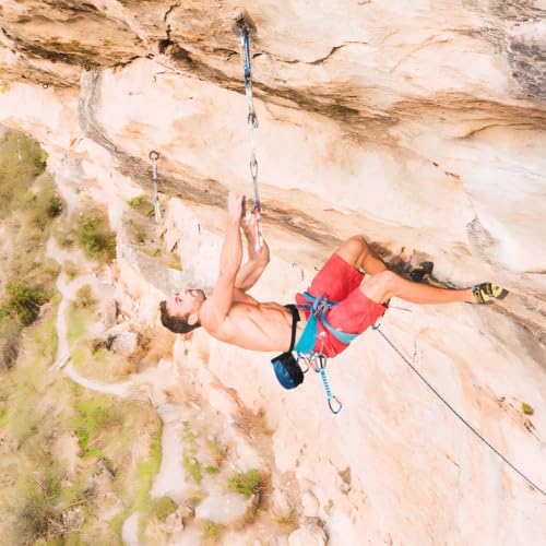 Luxshiny 2pcs Climbing Chalk Bags Large Capacity Polyester Chalk Pouches with Hard Brim and Drawstring for Rock Climbing Weightlifting Gymnastics Outdoor Activities
