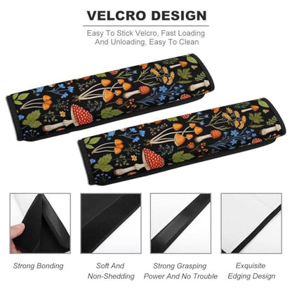 1 Pair Universal Soft and Comfortable Car Seat Belt Pad for Girls and Boys, Most Cars, Mushroom Black Harness Pads Strap, Neck and Shoulder Support - color: Pattern 629