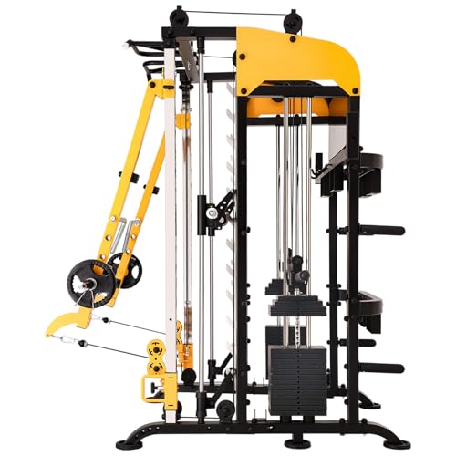 Altas Strength 3061B Smith Machine with Lever Arms & Cable System | All-in-one Smith machine with lever arms, 2:1 pulley system, squat rack, and full-body strength training.