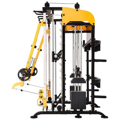 Altas Strength 3061B Smith Machine with Lever Arms & Cable System | All-in-one Smith machine with lever arms, 2:1 pulley system, squat rack, and full-body strength training.