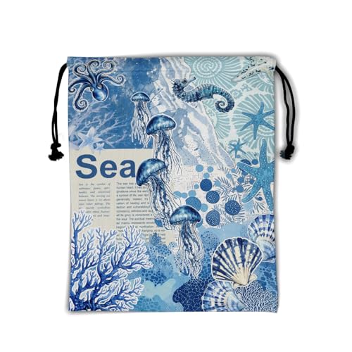 Gymnastics Grip Bag for Gymnasts Gymnastic Drawstring Bag Gym Athlete Bag - color: Watercolor Sea Blue, size: 9.25" x 12" (Pack of 1)