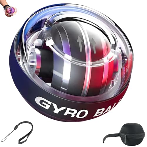 Auto-Start Wrist Power Gyro Ball with LED Lights,Torque Ball Hand Exerciser Grip Strength Trainer,Hand Strengthening Devices,Gyroscopic Forearm Exerciser, for Strengthening Arms Wrists and Fingers