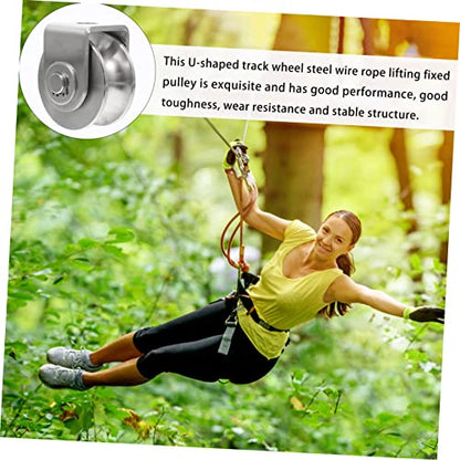 Groove Guide Pulley Durable Stainless Steel Lifting Rope Pulley Roller for Fitness Equipment Climbing and Industrial Use Easy to Install Safe Application Practical Design