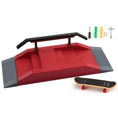 Fingerboard Obstacles Mini Skateboards Smooth Surface Plastic Skate Park Accessories with Fingerboard Wheels and Complete Tool Kit(A1) - color: A1