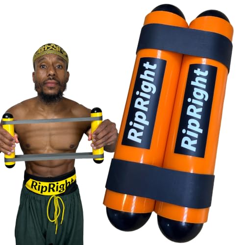Premium RipStick Pillz, Workout Equipment for Joint Rehab, Shoulder Strength, Resistance Training, and Muscle Building, with 6 Adjustable Resistance Bands - color: Orange/Black