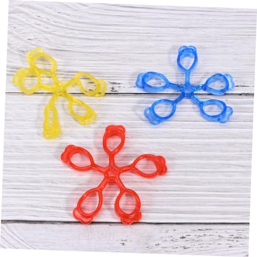 LIOOBO 3PCS Finger Strength Trainer Set Adjustable Resistance Finger Exerciser Hand Rehabilitation Tool for Guitar Players Rock Climbing and Strength Training (Yellow Red Blue)