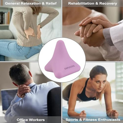 Manual Trigger Point Massage Tool Small Massager Ball 3″×2.6″ Purple | For Deep Tissue Myofascial Release Physical Therapy Plantar Fasciitis Pain Relief Muscle Knot Psoas Hip Flexor Iliacus - color: Purple