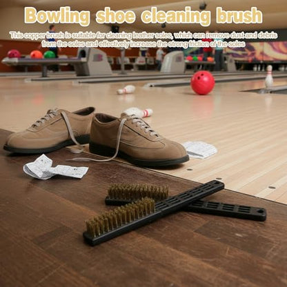 2 Pcs Bowling Accessories Bowling Shoe Brush, Remove Dust Grit, Heavy Duty Wire Brush, Improve The Slide of The Shoe Outdoor Shoes Cleaning Brushes for Shoes, Sliders, Golf Cleats and Boots