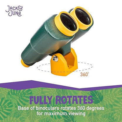 Jack and June Green and Yellow Rotating Playset Binoculars Compatible with Most Playsets