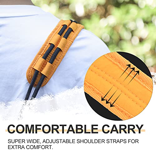Water-Resistant Drawstring Bag - Expandable 30L with Anti-Theft Zipper Pockets - Ideal Small Cinch Backpack for Men, Women, and Kids - Perfect Gym, Beach, School, and Travel Bag (Orange)