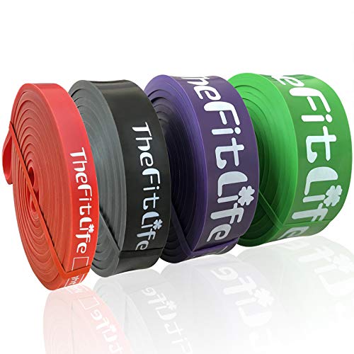 TheFitLife Pull Up Assistance Bands- Resistance Bands for Working Out, Long Workout Bands for Exercise, Fitness Band for Pullup Assist, a Substitute of Dumbbell Set and Kettlebells, Barbell - color: Red/Black/Purple/Green