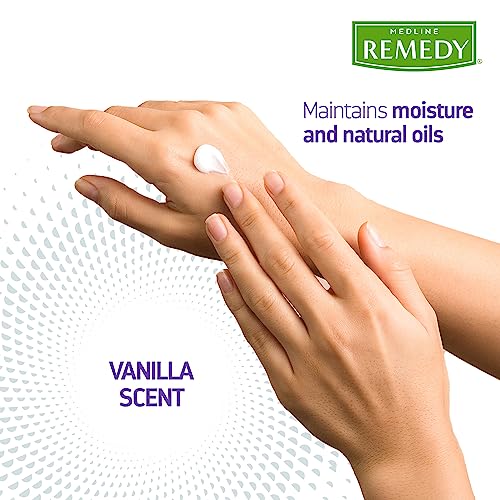 Medline Remedy Clinical Skin Cream,Vanilla Scent (16 fl oz),Moisturizing Face and Body Cream for All Ages,Paraben & Sulfate Free,Quick Absorbent Formula,Hypoallergenic Skin Moisturizer,(Pack of 4) - size: 16 Fl Oz (Pack of 4)