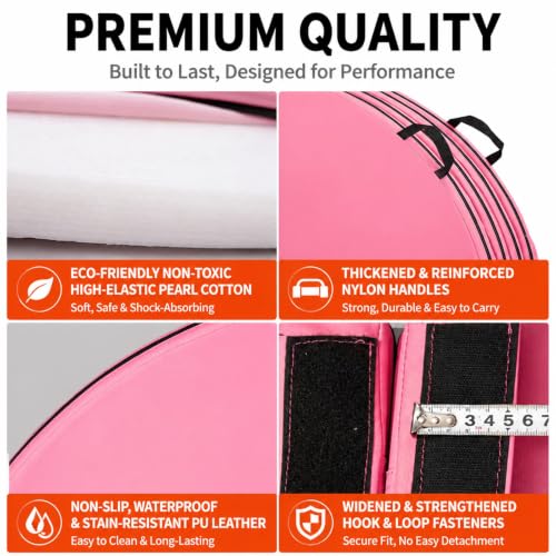 Pole Dance Mat, Fitness Gymnastic Yoga Safety Protection Pad, Anti-Collision Cushioned PU Leather Mat for Yoga, Gymnastics, Pole Dancing - size: 120x10cm/47.2x3.9in