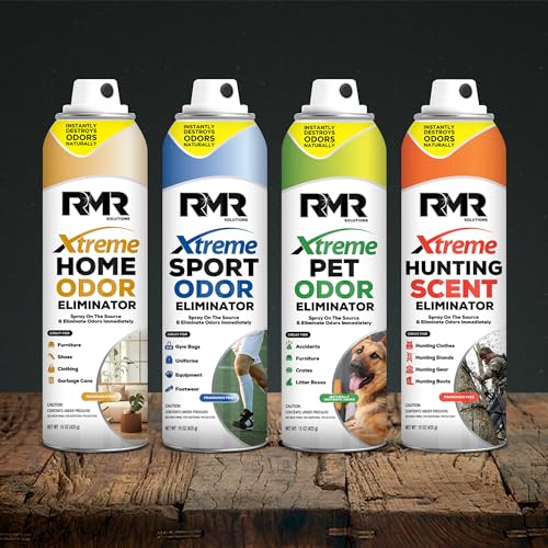 RMR Xtreme Sport Odor Eliminator Spray - Heavy-Duty Equipment, Uniform, Gym, and Shoe Deodorizer, 15 Ounces, Fragrance-Free
