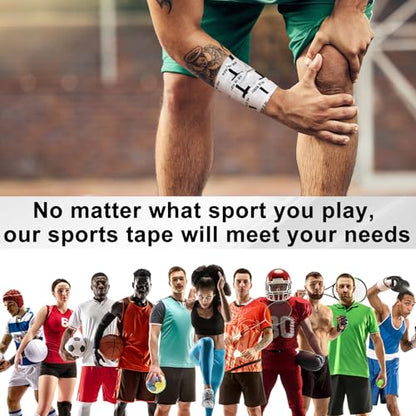 MiniInflat 2 Pcs Christian Cross Athletic Tape Sports Tape 2in x 23ft Religion Jesus Wrist Wrap for Soccer Football Baseball, Gift for Graduation Teacher Nurses Week Pentecost(White,He is Rise) - color: White, style: He is Rise