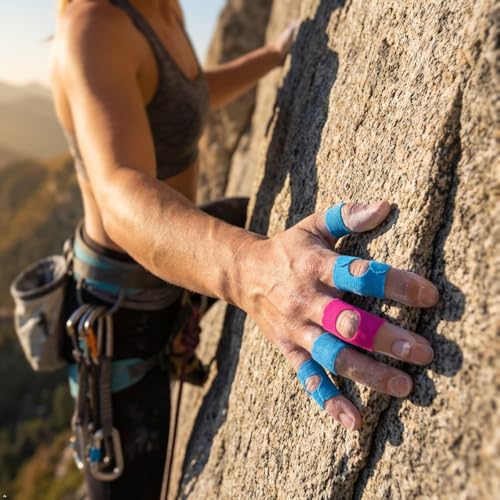 Kinesiology Tape for Fingers, 40 Pcs Elastic Cotton Precut Finger Tape for Fingers Pain Relief, Hypoallergenic & Breathabe, Latex-Free Finger Protectors, 4 Colors
