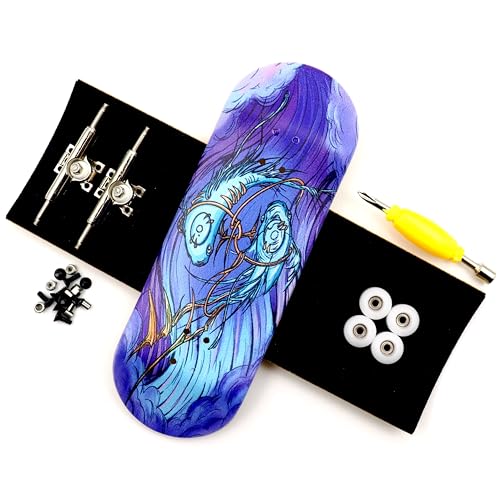 32mm Pro Fingerboard 12 Constellation Series Wooden Finger Board (Pisces) - color: Pisces
