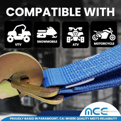 Mega Cargo Control 2 Pack 21 Inch Blue Axle Straps - color: Blue, size: 21"