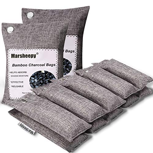 Marsheepy 12 Pack Bamboo Charcoal Shoe Deodorizer Bags, Activated Charcoal Odor Absorber, Bamboo Charcoal Air Purifying Bags, Odor Eliminator for Shoes, Pets, Car, Closet (150g X 2 and 50g x 10) - color: 12Pack