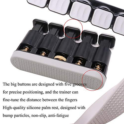 DILIMI Finger Strengthener, Guitar Beginner Exercier, Finger Trainer, Hand Grip Strength Trainer for Athletes,Musicians - color: Gray