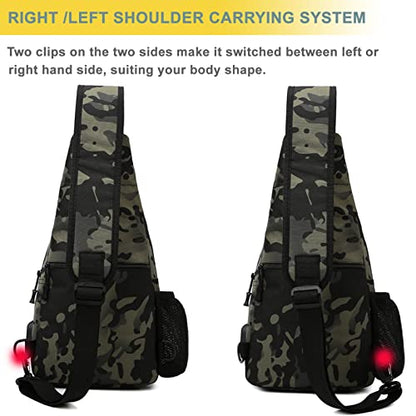 Tactical Shoulder Bag - 1000D Molle Military Backpack Outdoor Daypack Chest Pack (Lightpink) - color: Lightpink