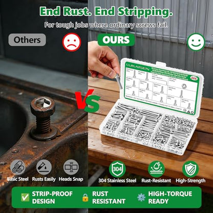 466 Pcs M3 Hex Socket Cap Screws Nuts Washers Wrench Kit, 304 SS | (6mm-40mm) with 2 Hex Wrenches, Metric Fastener Set for 3D Printing & Machinery DIY Repair,Clear Label Storage Box - size: SS M2 466pcs 3