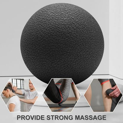 LEZER, Trigger Massage Point, Manual Massage Ball, Muscle Knots Relief Tool, Myofascial Release, Physical Therapy, Plantar Fasciitis, Set of 2 (Orange Trigger and Black Ball) - style: 07 - Trigger Orange + Hard Ball
