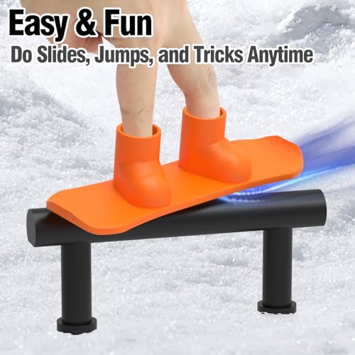 Mini Finger Snowboard Set with Obstacle Rail - Durable Plastic Fingerboard Ski and Obstacle for Skiing and Skateboard Enthusiasts - Fun and Engaging Finger Sports Party Favors