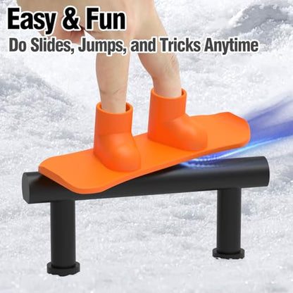 Mini Finger Snowboard Set with Obstacle Rail - Durable Plastic Fingerboard Ski and Obstacle for Skiing and Skateboard Enthusiasts - Fun and Engaging Finger Sports Party Favors