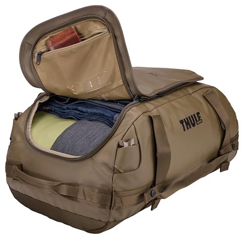 Thule Chasm Duffel bag, Weather-resistant materials, Easy packing, Converts to backpack, Internal pockets, Travel-ready - color: DEEP KHAKI, size: 40L