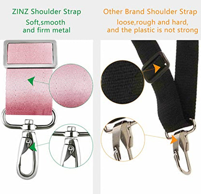 ZINZ Shoulder Strap 58" Ultra-Thick Fixed Padded and Adjustable Buckles Crossbody Strap for Briefcase Laptop Bag Luggage - color: Pink