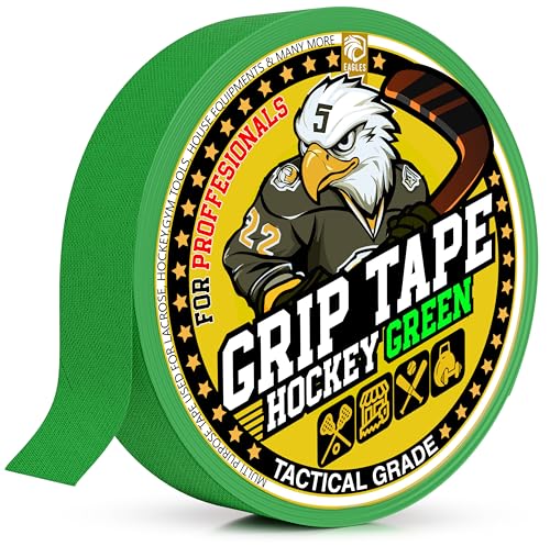 EAGLES Hockey Tape Multipurpose Cloth Tape Roll for Lacrosse Baseball & Softball Bats, Rackets, Pullup Bars, Gardening Tools, Sports Gift Perfect for Wrist, Ankle, Foot, Knee and Hand Taping - color: Green