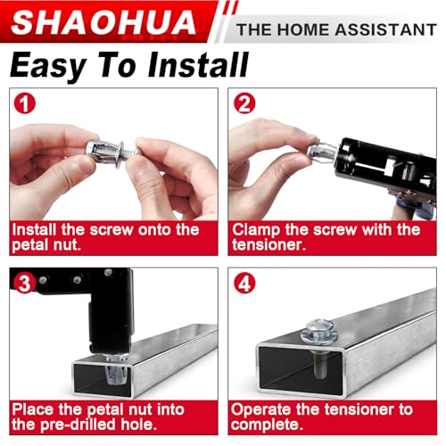 50 Sets Jack Nuts M4 M5 M6 M8 Petal Nuts Expansion Screws with Drywall Screw Gun Setter, Anchor Fasteners for Hollow Wall, Metal Sheet, Drywall, Aluminum Panel, Furniture, Automotive, Cars - size: A. M4 M5 M6 M8