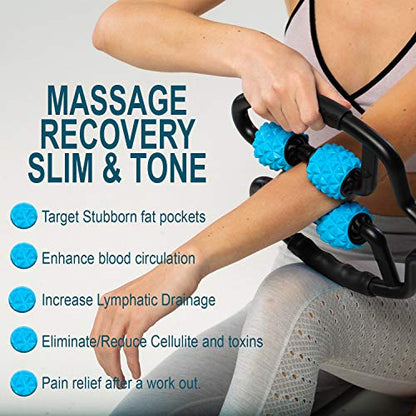 Foam Roller Deep Tissue Massager | Myofascial Massage Tools with Drawstring Gym Bag | Muscle Roller for Legs | Fit Roller Pro, High Density Foam Trigger Point Leg Circulation Massager - color: Pink