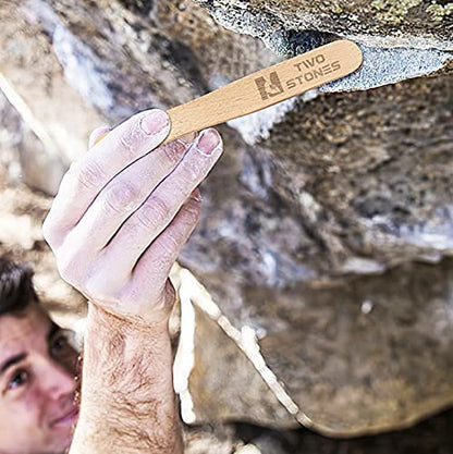 Premium Rock Climbing Brush with Thick Ultra Durable Boar's Hair Bristles, Bouldering Brush with Strong Handle, Uni-Sex Boulder Brushes as Rock Climbing Gift (CJ-CB2001A +CJ-CB2045B)