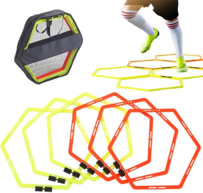 Japard Hex Agility Rings for Speed Training & Agility Footwork Training Speed Hurdles Ladder with Carrying Bag - style: Six (6) rings
