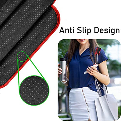 ZINZ Universal Shoulder Pad with Ultra Thick Cushion for Bag Luggage Bag Crossbody, Plus Long & Anti-Slip & Breathable,Black-Red Edge - color: Black-red Edge