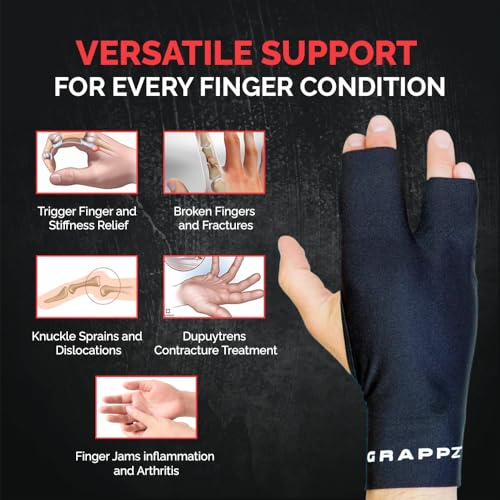 Finger Support Athletic Compression Gloves, Splint Alternative, Unisex S | Athletic Buddy Tape & Trigger Finger Sleeve & Brace, Arthritis Pain Relief & Joint Stabilizer for All Sports - size: Small, style: Original Glove