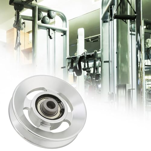 Brrnoo Cable Pulley System Gym, Aluminium Alloy Fitness Pulley Pulley System Pulley Wheel Attachments Fitness Pulley Strength Training Accessory - size: Diameter 90mm