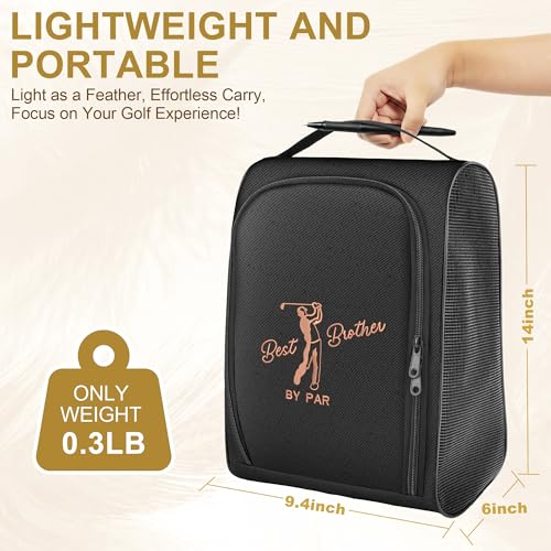 Golf Shoe Bag Gift for Men, Best Uncle Golf Gift, Waterproof Travel Shoes Carrier with Handle and Zipper with Ventilated Mesh, Lightweight Portable Golf Accessories Pouch Bag for Gym Sports Outdoor - style: Best Uncle Gift