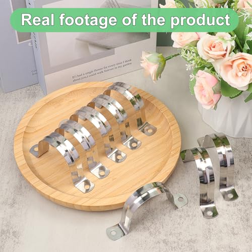 200 PCS 2 Inch Stainless Steel Rigid Pipe Strap, M50 Conduit Clamps, U Bracket Mounting Clamps with Two Hole, U Tube Pipe Clamp for Chemical Industry, Commercial - size: 200 PCS 2 Inch