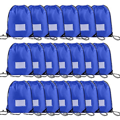 20 Pcs Drawstring Bags,Bulk Draw String Backpack, DIY Gym Sports Cinch Bag Sackpack for Women Men, Royal Blue - color: Royal Blue