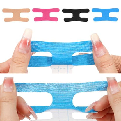 20 Pack Precut Finger Tape Kinesiology Tape 4 Colors Finger Support Tape Breathable Elastic Pre-Cut Golf Wrap Finger Tapes Strips for Finger Joint Pain Relief Arthritis Baseball Soccer Sports
